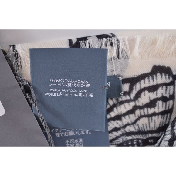 Alexander McQueen Wool Modal Butterfly Skull Scarf - Picture 8 of 9